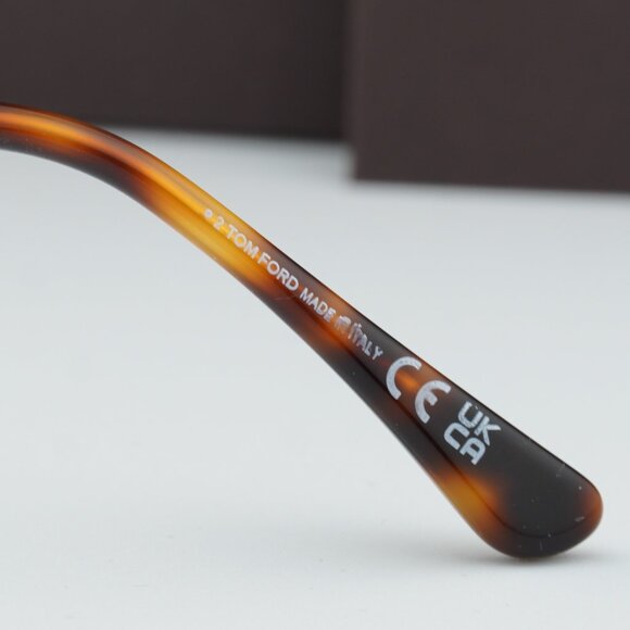 Tom Ford FT6048-B 030 Square Eyeglasses 59mm - Gold/Blue Light Block - Picture 7 of 10